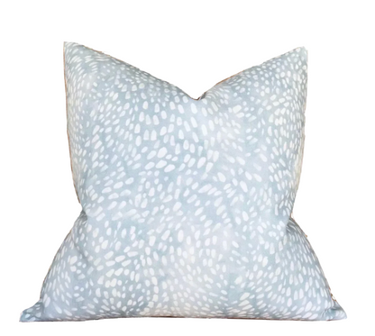 Speckled Pillow in Cloud Blue