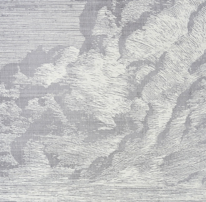 Cloud Toile Pillow in Fog Grey