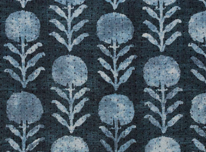 Zinnia Pillow in Indigo Blue