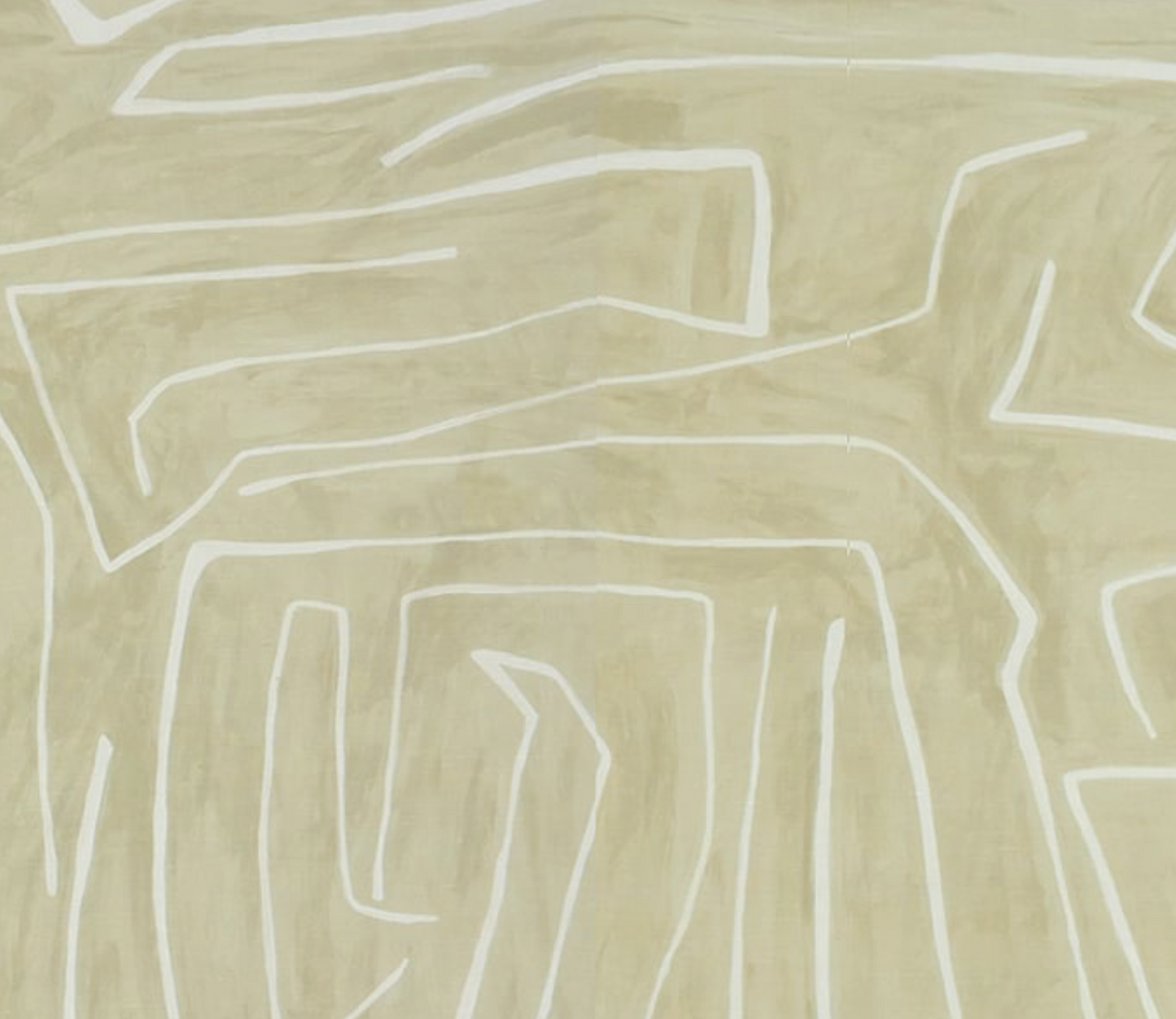 Graffito Pillow in Beige Ivory