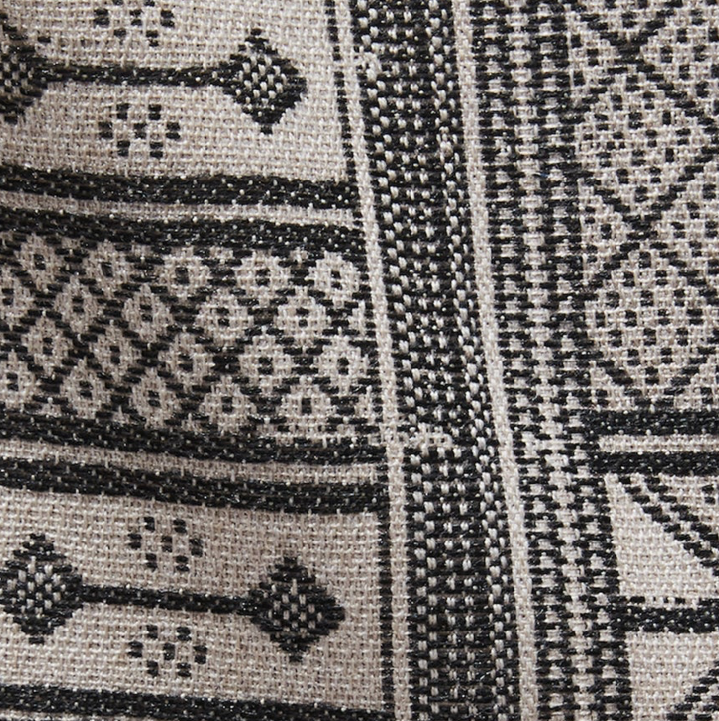 Masai Pillow in Charcoal on Natural