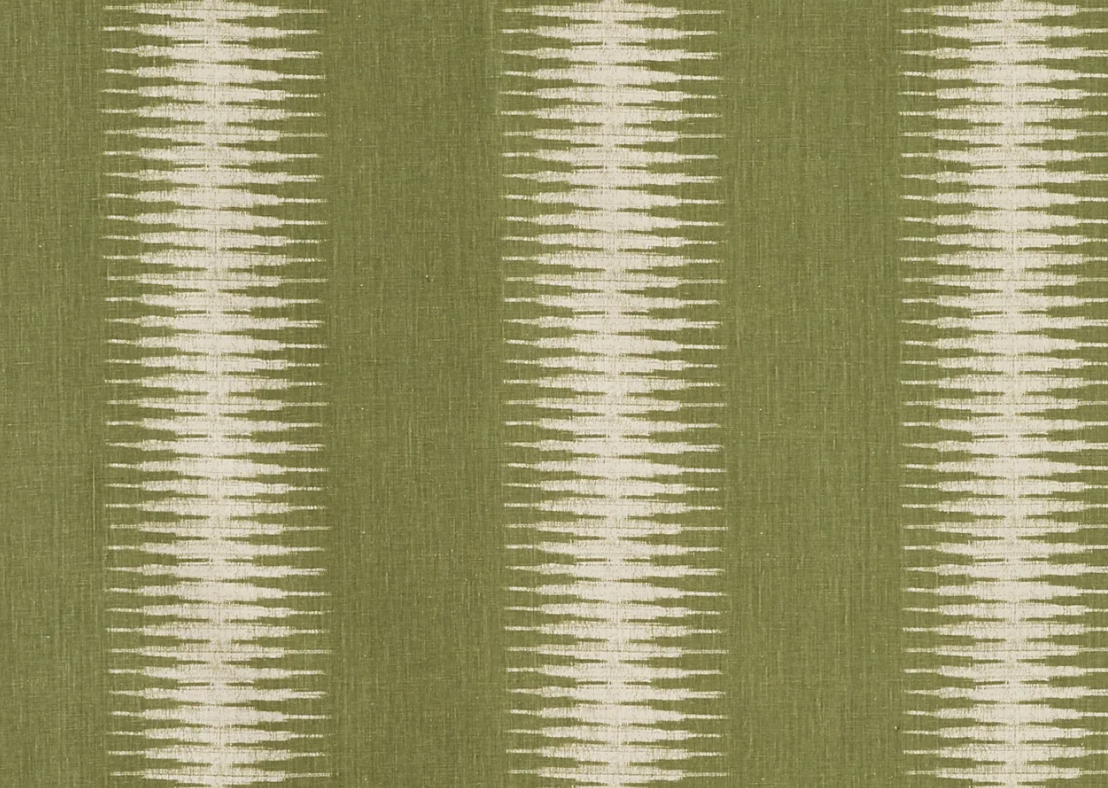 Ikat Pillow in Olive Green