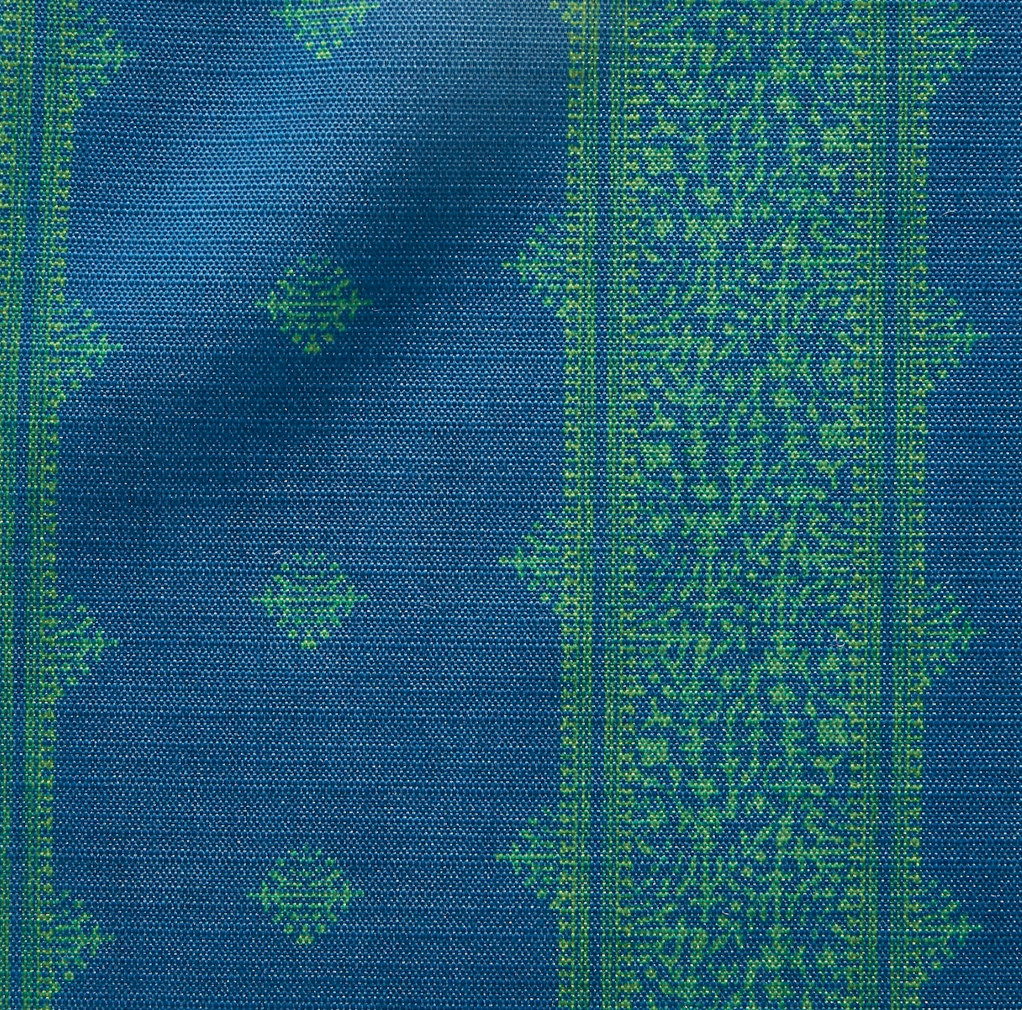 Fez Pillow in Green Indigo, Indoor Outdoor Pillow