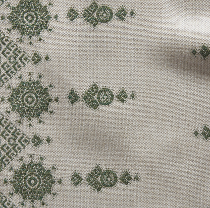 Carmania Pillow in Green, Indoor Outdoor Pillows