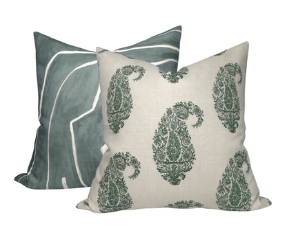 Graffito Pillow in Denim