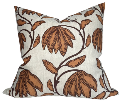 Desert Floral Pillow in Ochre