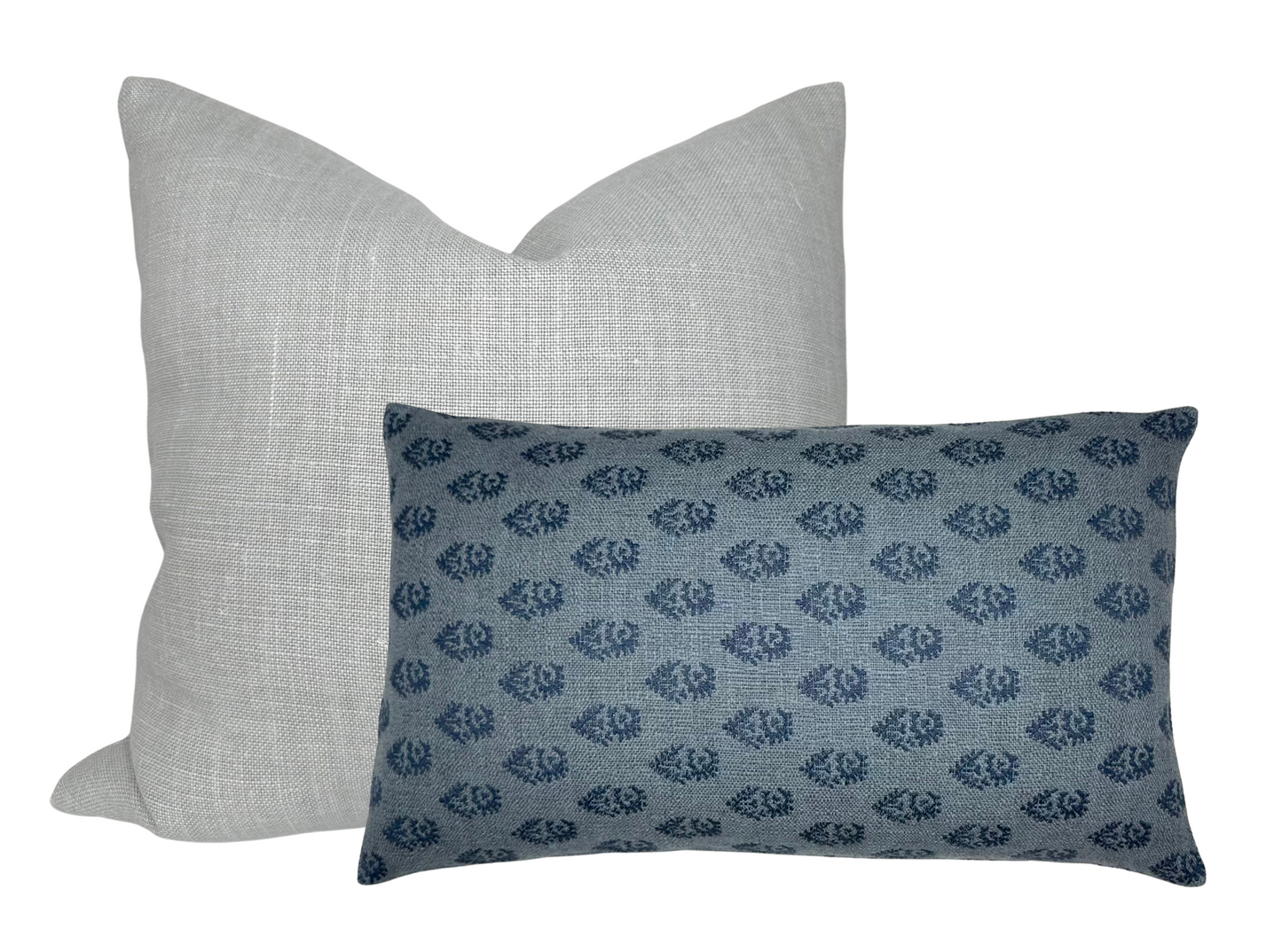 Rajmata Pillow in Blue, Indoor/Outdoor Pillows