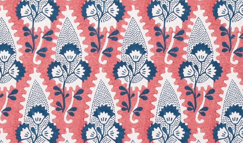 Cornwall Floral Pillow in Red
