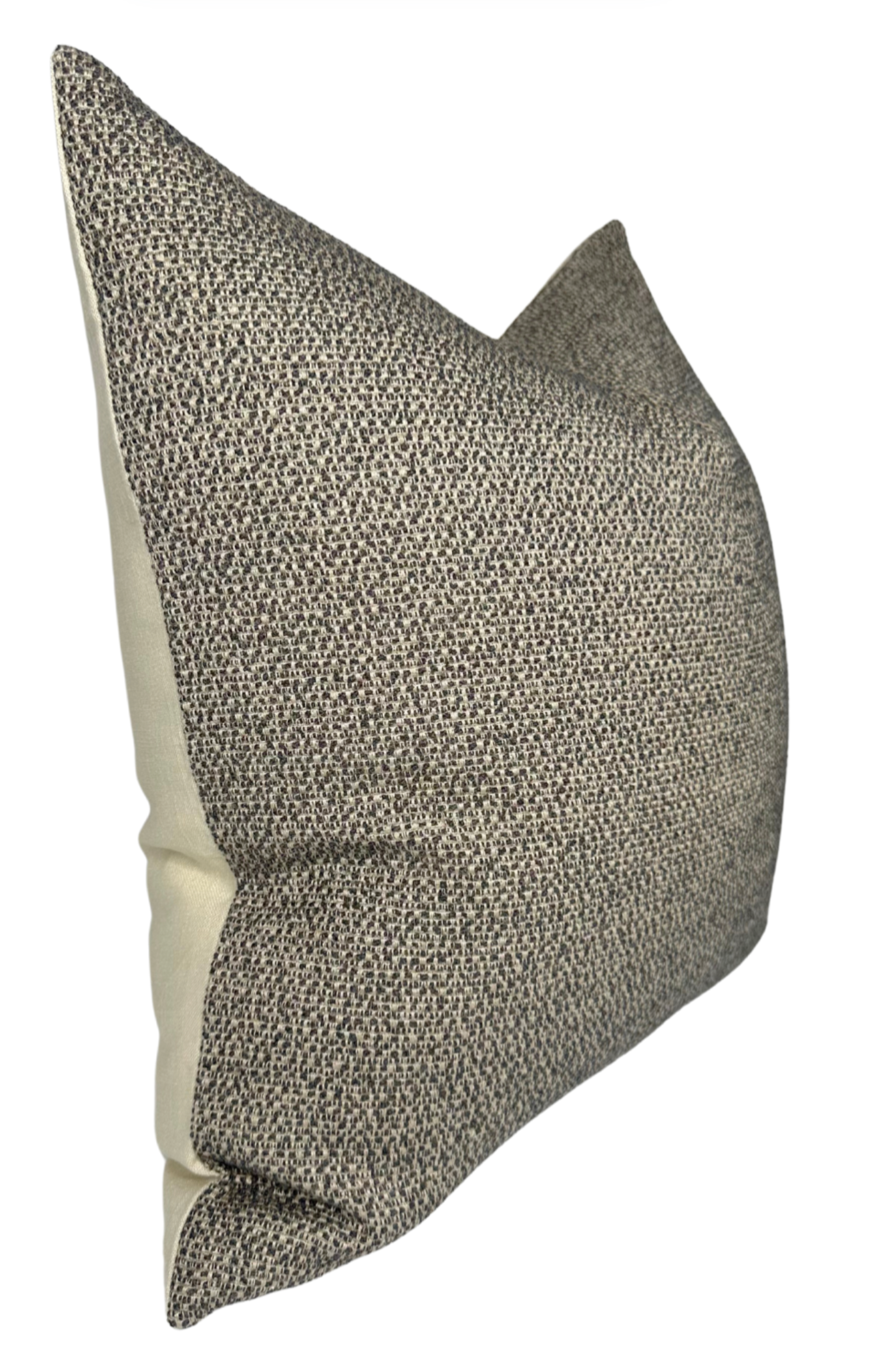 Nubby Woven Pillow in Charcoal