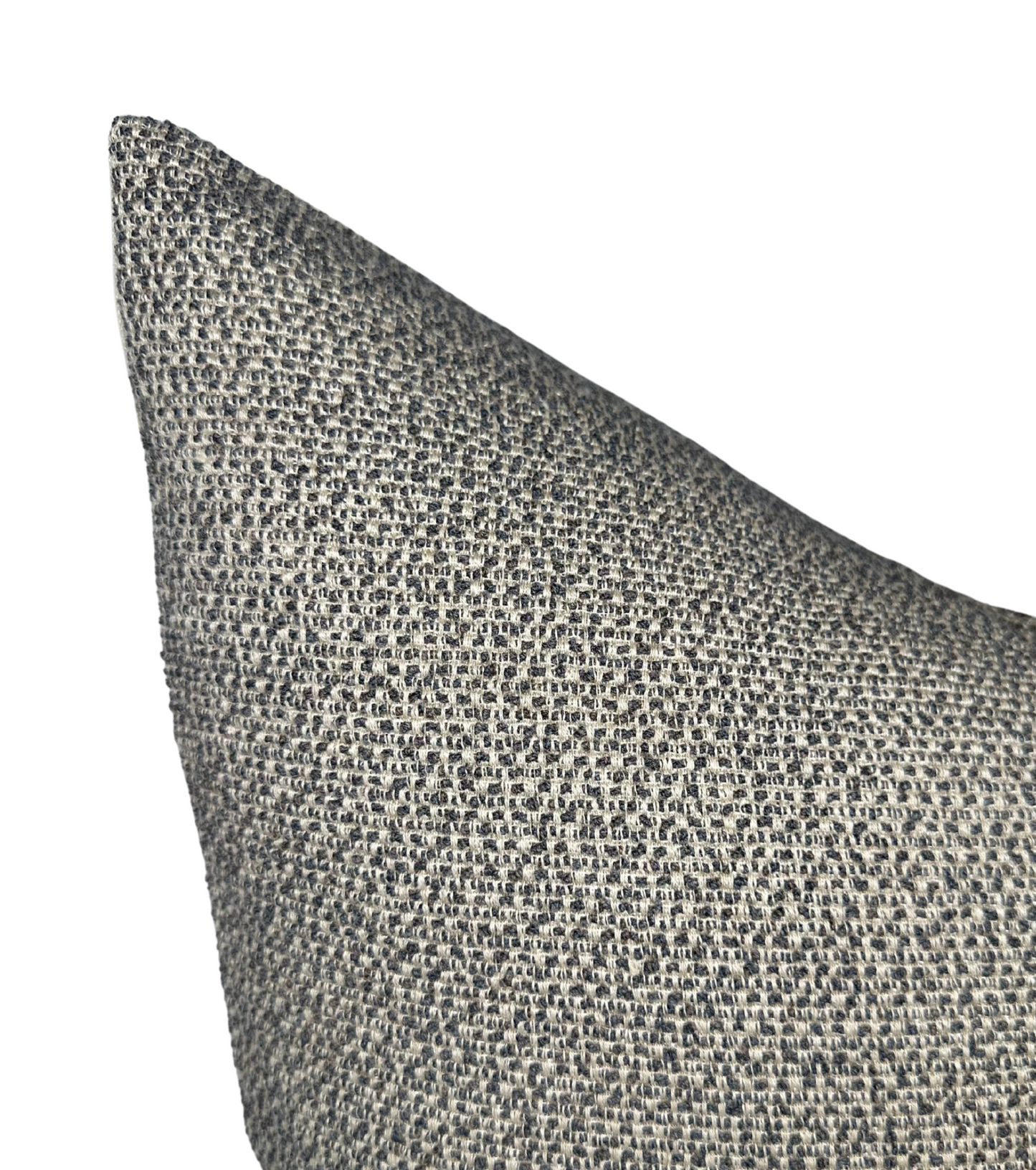 Nubby Woven Pillow in Charcoal