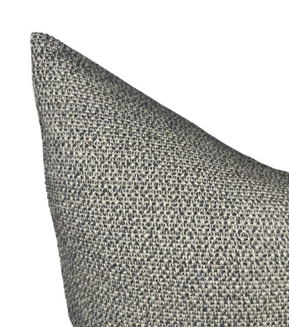 Nubby Woven Pillow in Charcoal
