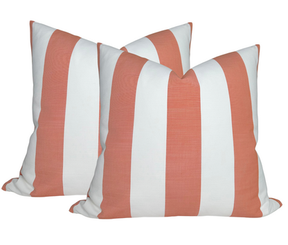 Go To Stripe Pillow in Melon