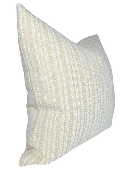 Divide Woven Pillow in Ecru