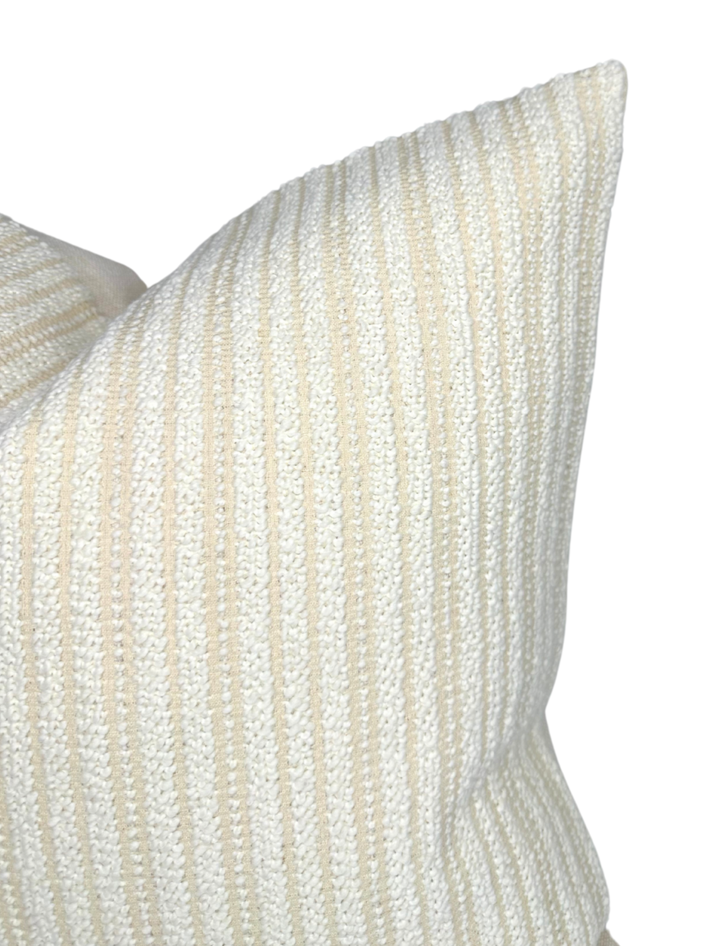 Divide Woven Pillow in Ecru