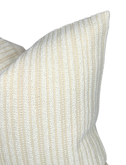 Divide Woven Pillow in Ecru