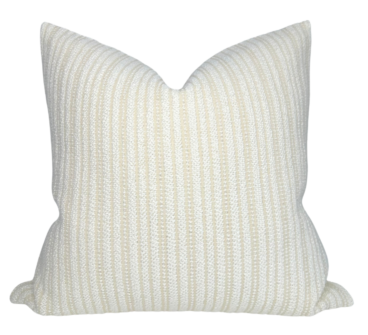Divide Woven Pillow in Ecru