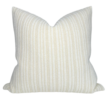 Divide Woven Pillow in Ecru