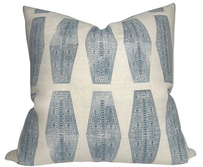 Inlay Pillow in Lake Blue