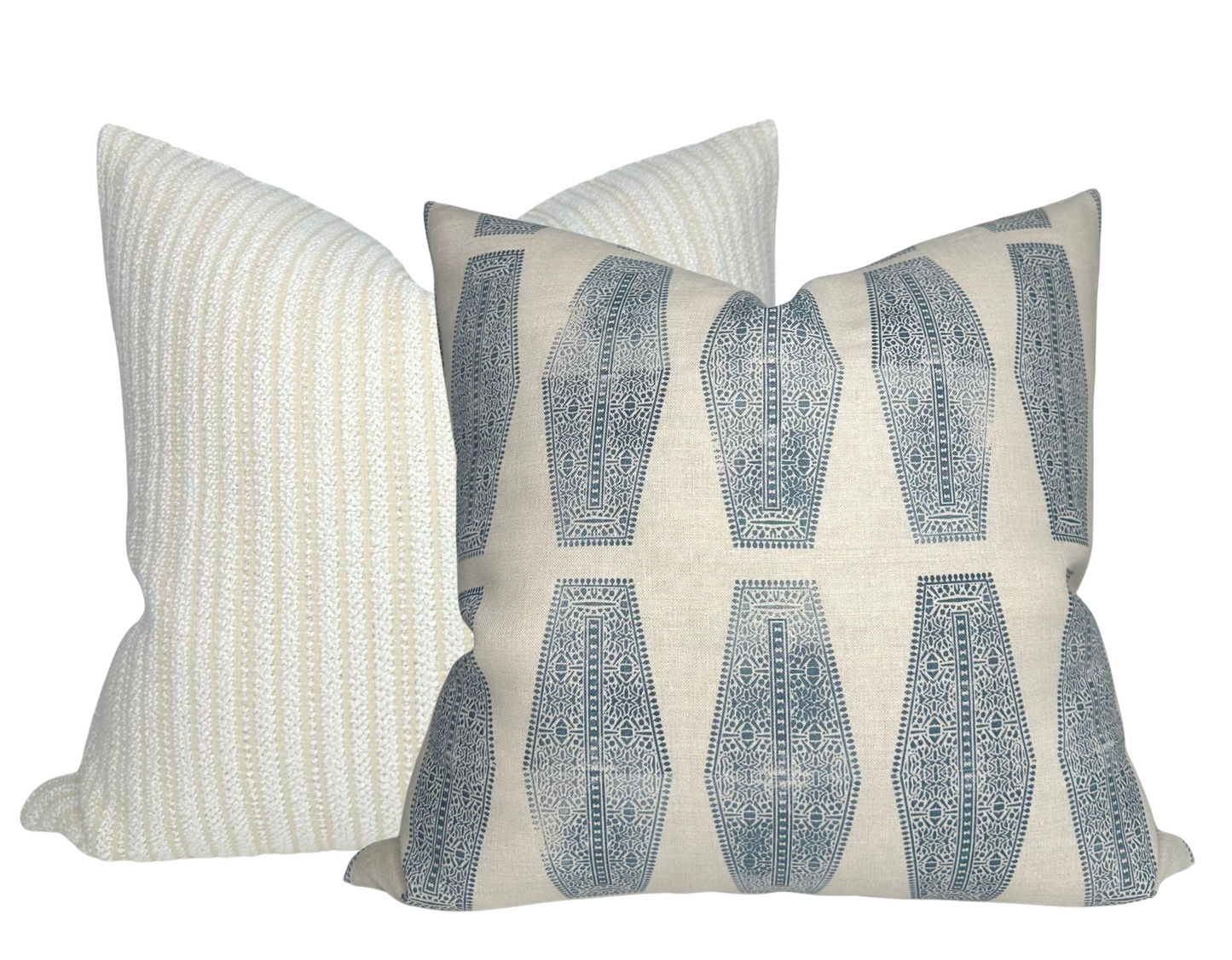 Inlay Pillow in Lake Blue