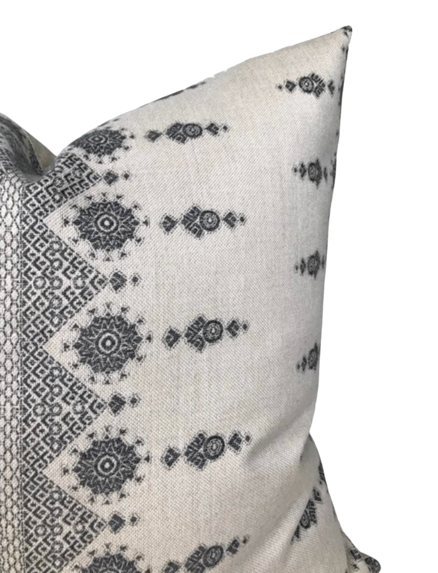 Carmania Pillow in Charcoal, Indoor Outdoor Pillows
