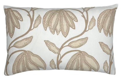 Desert Floral Pillow in Birch Natural