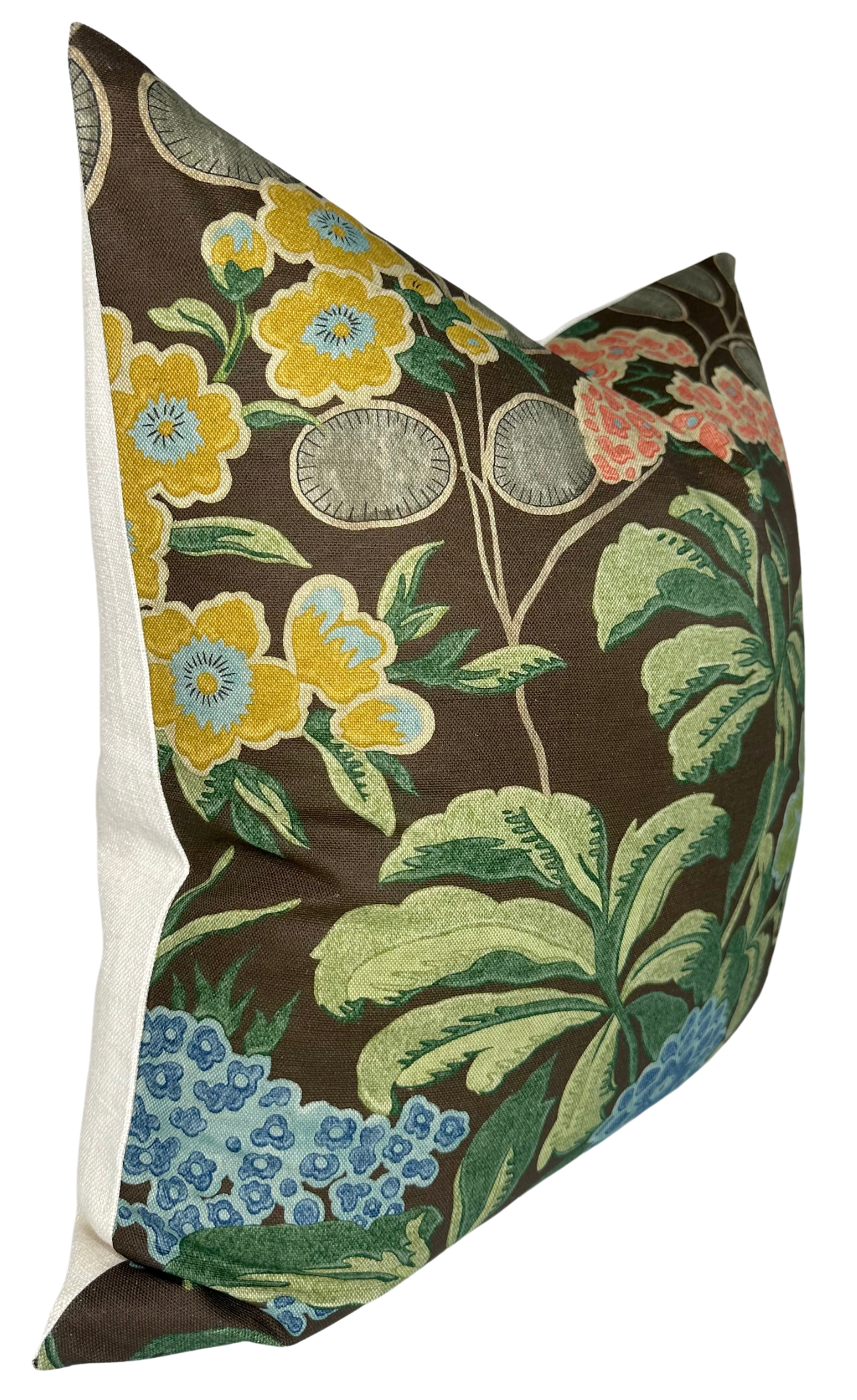 Meadow Floral Pillow in Brown