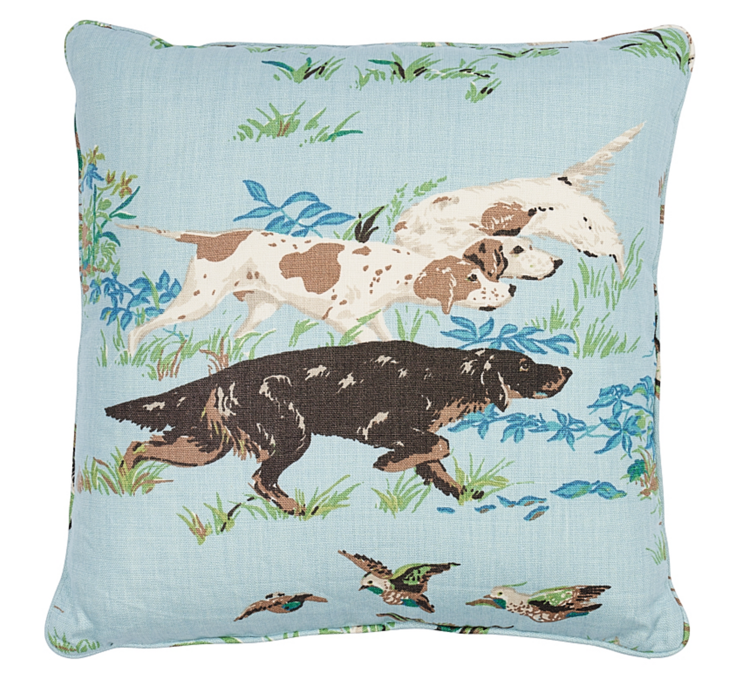 Pointers Pillow in Sky Blue