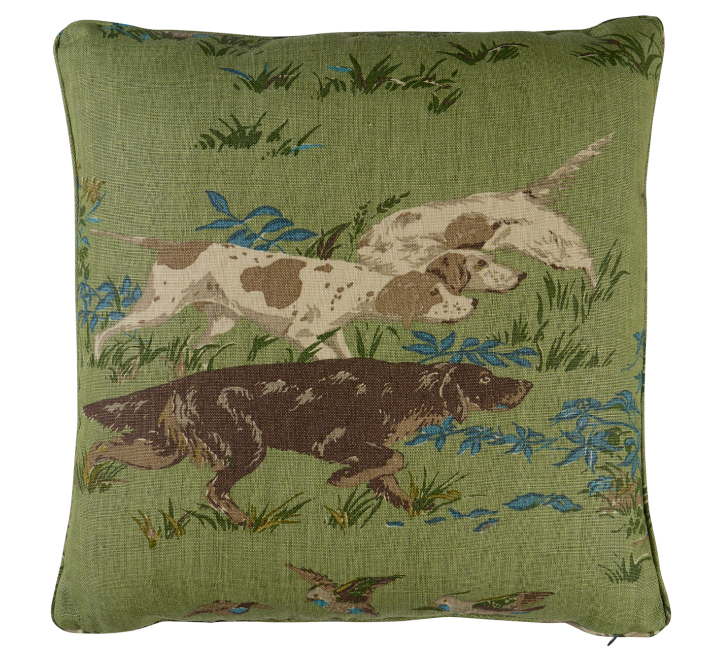 Pointers Pillow in Meadow Green