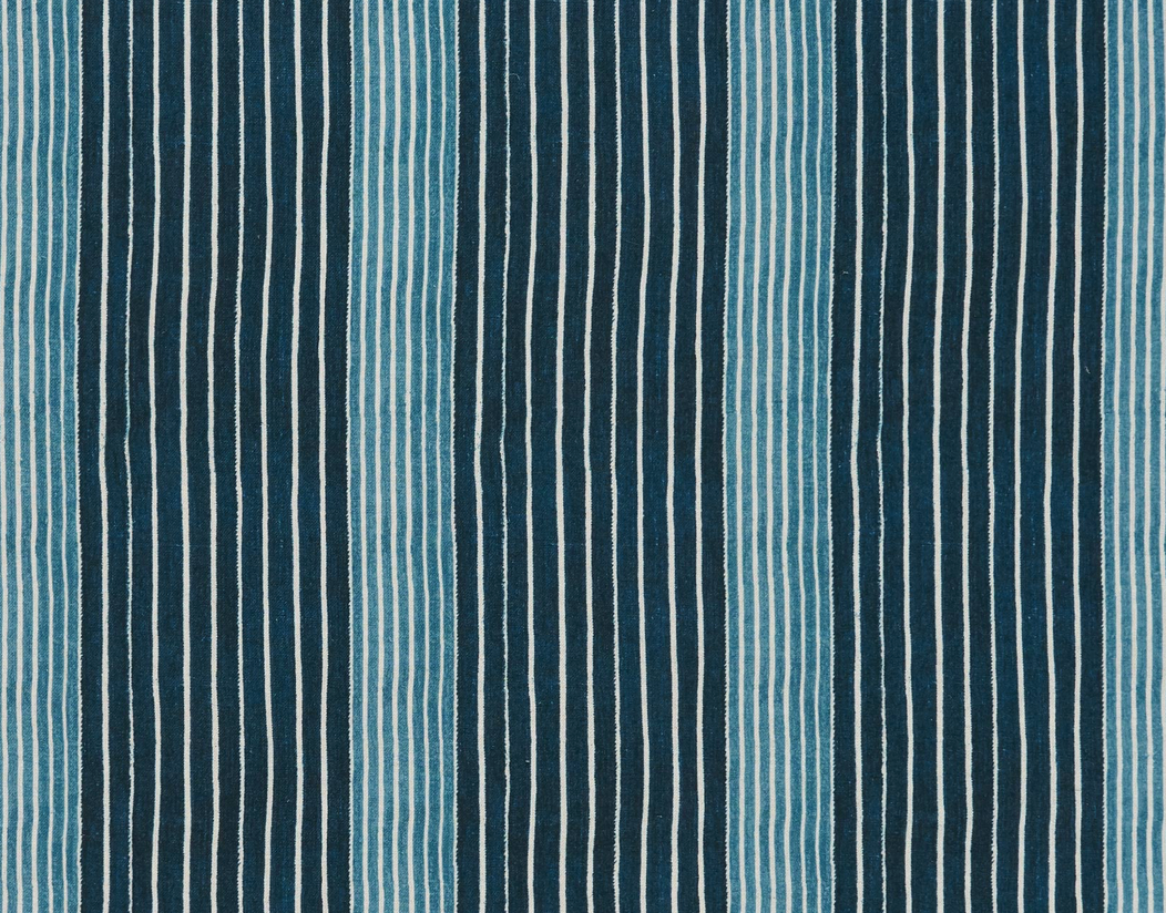 Mediterranean Stripe Pillow in Indigo