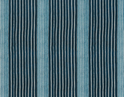 Mediterranean Stripe Pillow in Indigo