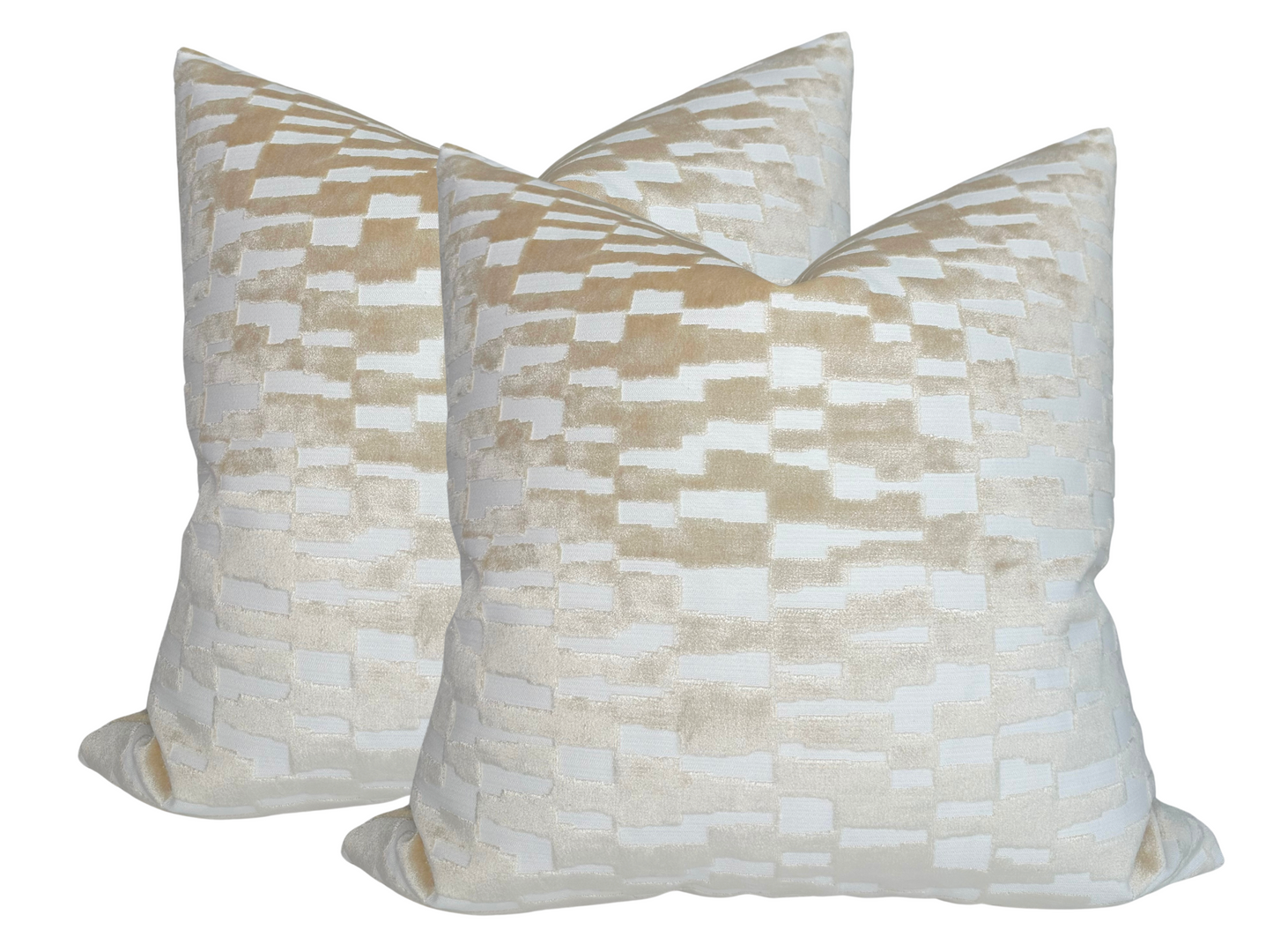 Mod Velvet Pillow in Tan Brown