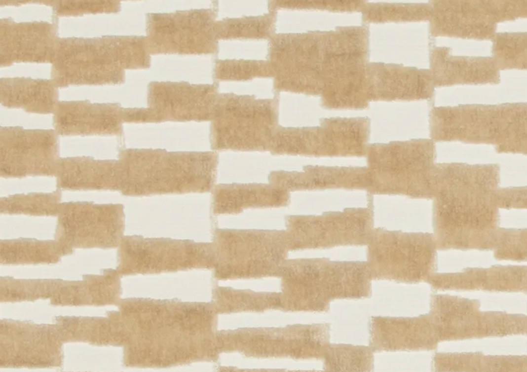 Mod Velvet Pillow in Tan Brown
