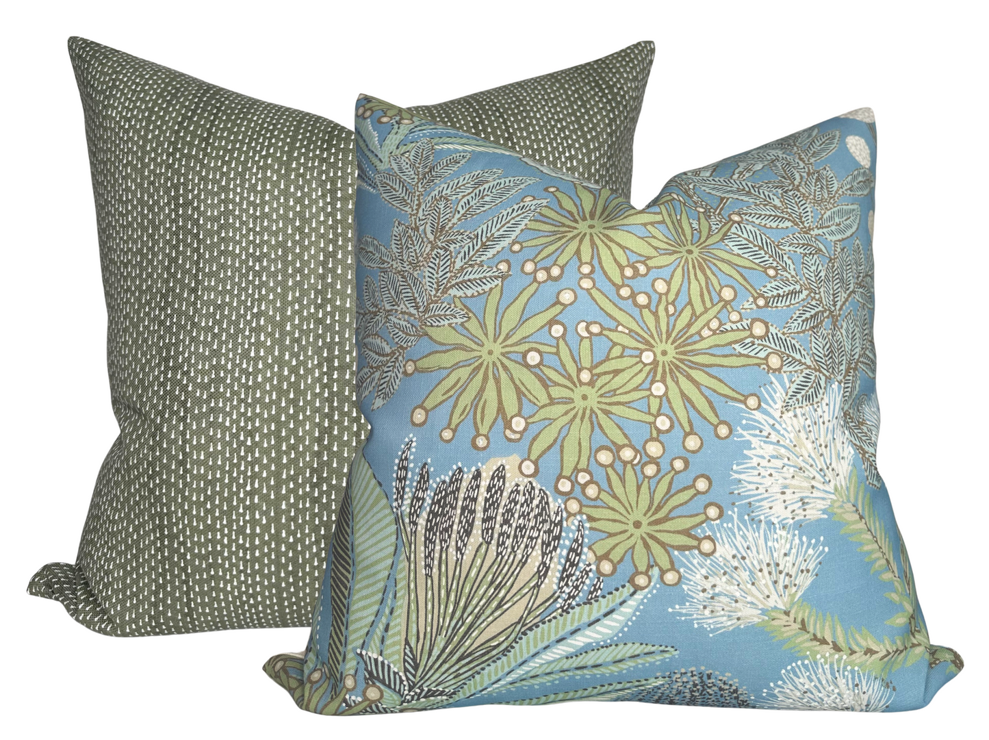 Protea Performance Pillow in Spa Blue