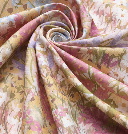Fleur Linen Pillow in Blush