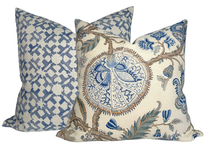 Orcha Pillow in Indigo Blue