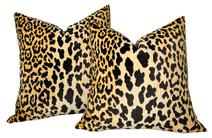 Leopard Velvet Pillow