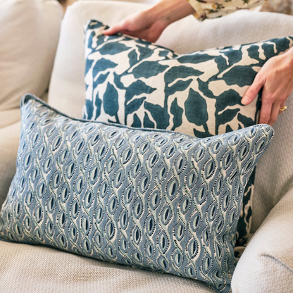 Flores Pillow in Pacific Blue, Walter G Pillows
