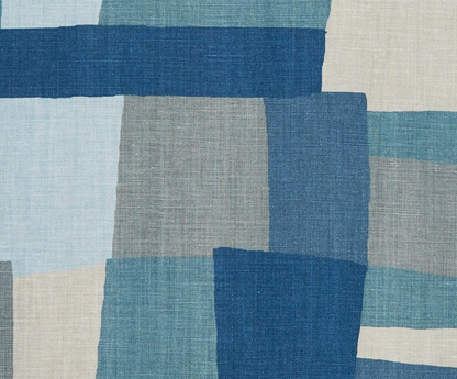 Collage Pillow in Indigo Gray