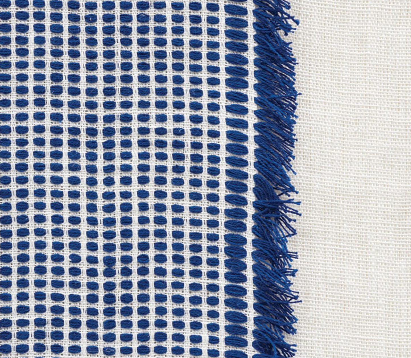 Tulum Casement Embroidered Pillow in Blue