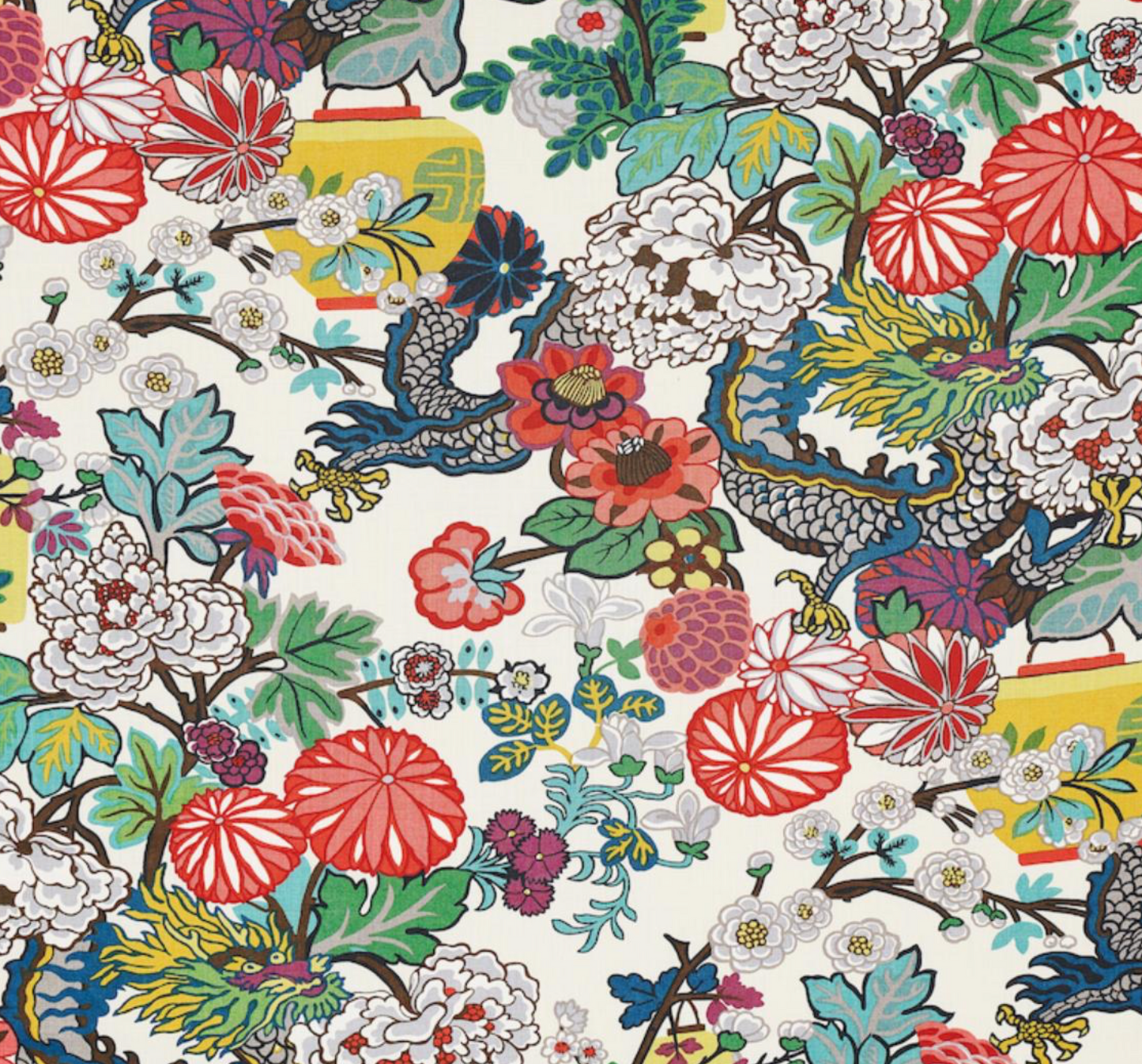 Chiang Mai Dragon Pillow in Alabaster