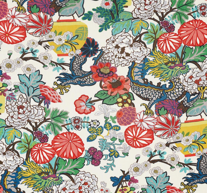 Chiang Mai Dragon Pillow in Alabaster
