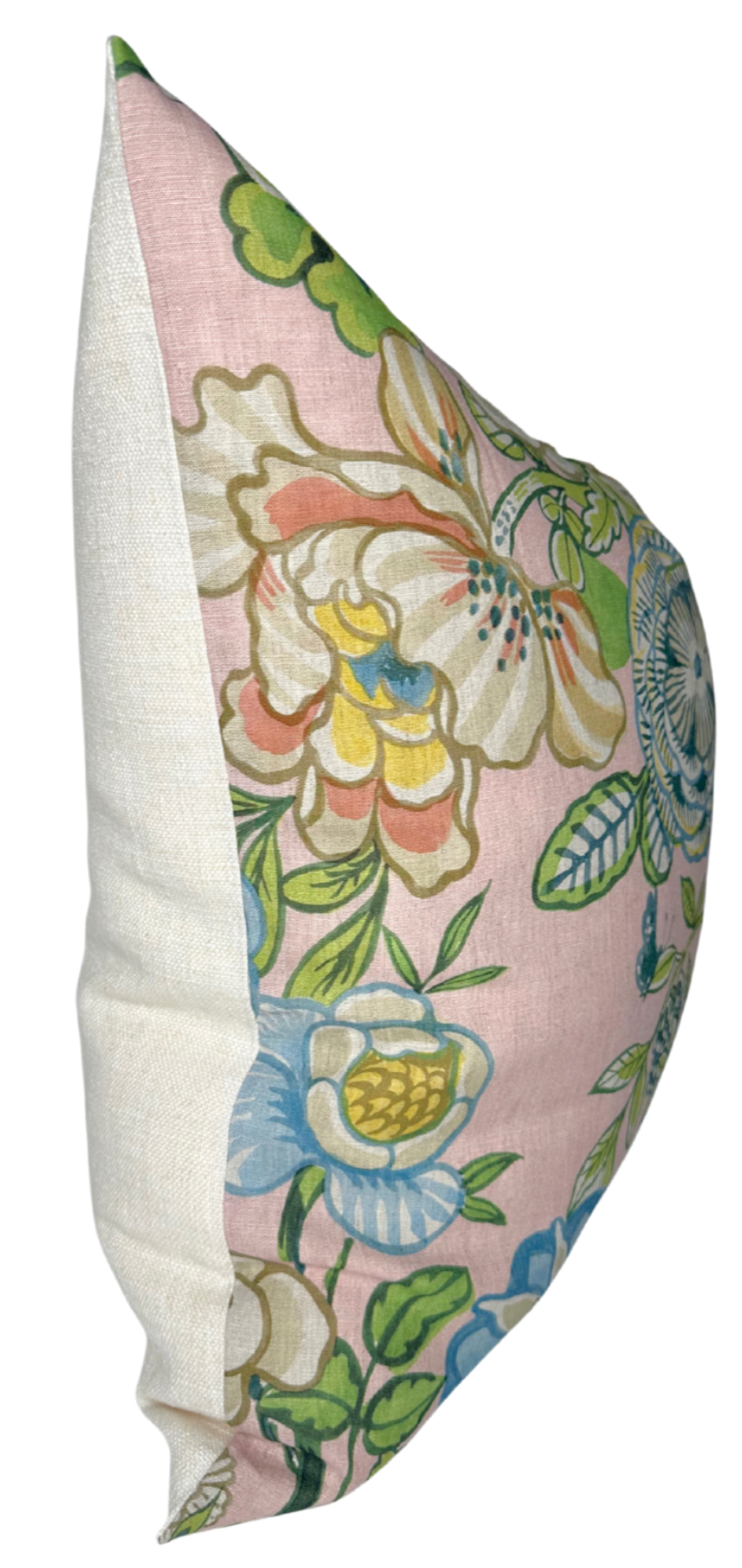 Peony Garden Floral Pillow in Blush