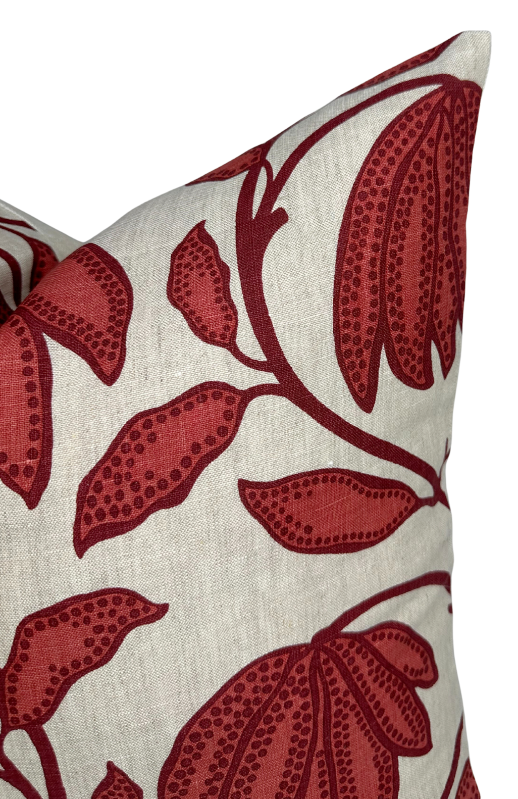 Desert Floral Pillow in Sunbaked Red
