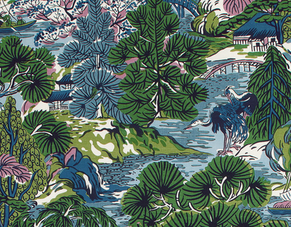 Pagoda Pillow in Blue