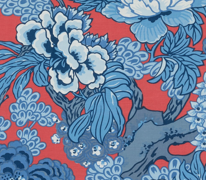 Honshu Pillow in Red and Blue