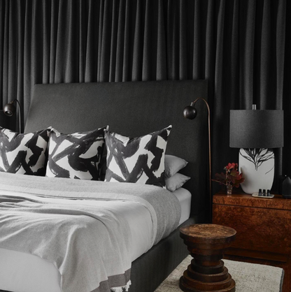 Brushstrokes Pillow in Ebony
