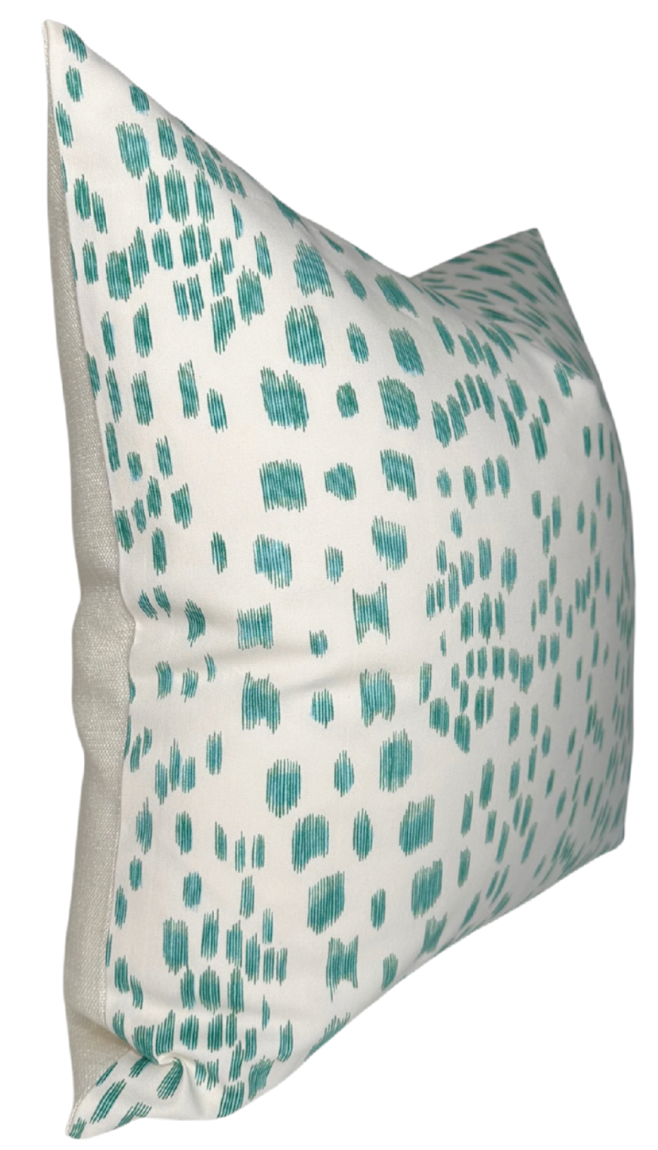 Les Touches Pillow in Aqua Blue