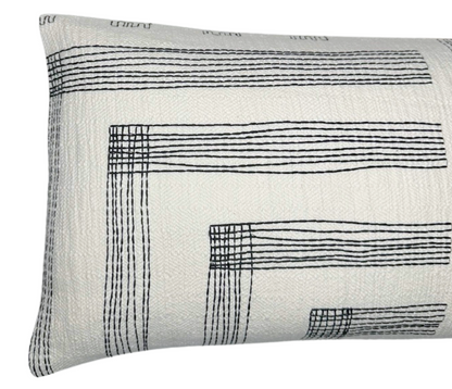Pastiche Pillow in Chalk Jet