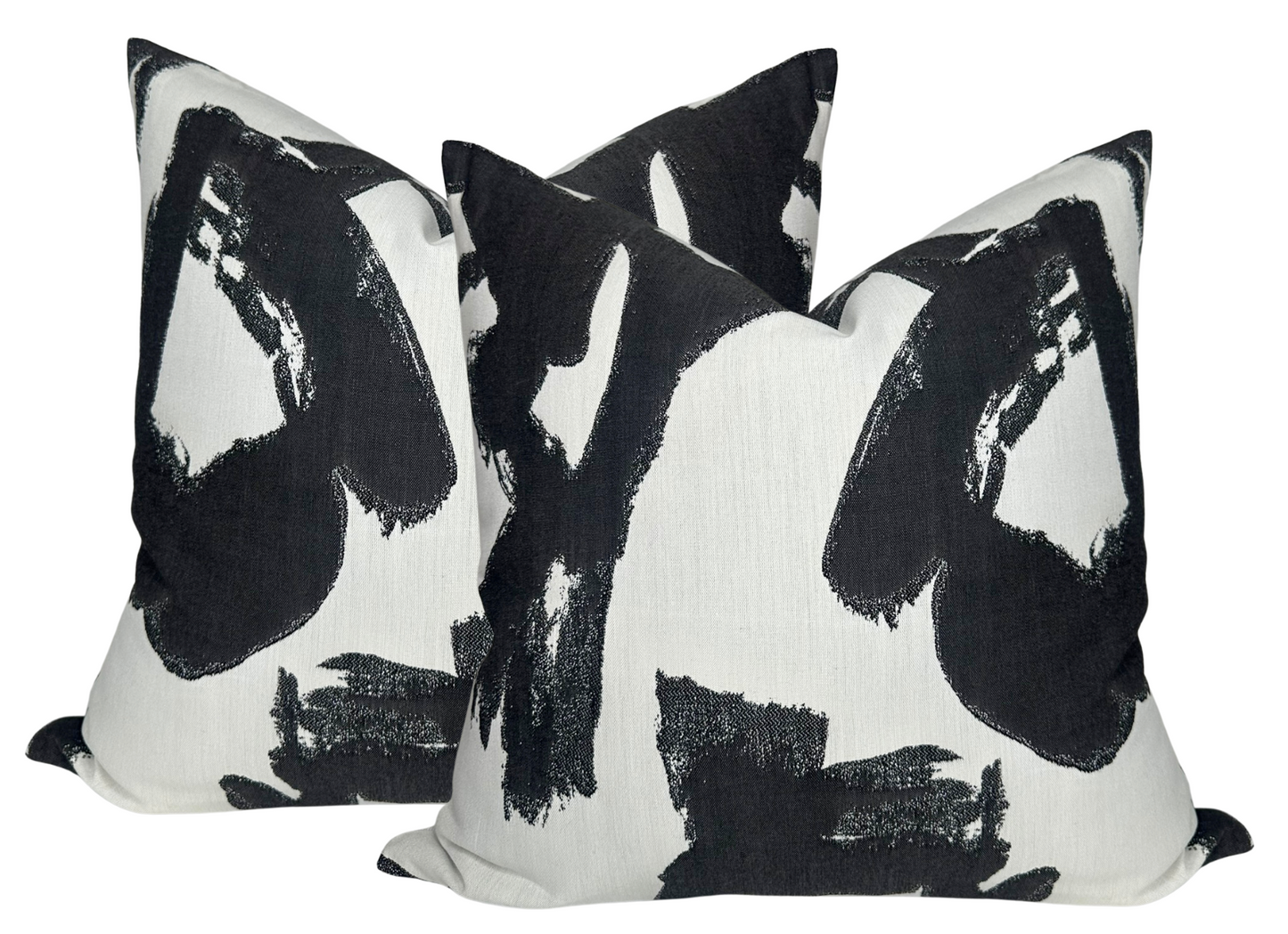 Brushstrokes Pillow in Ebony