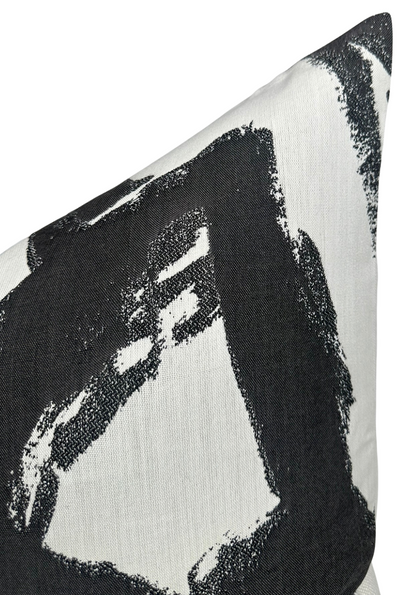 Brushstrokes Pillow in Ebony